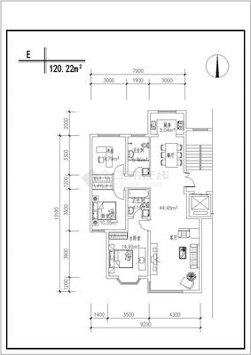 【cad平面】某地区十几种整套住宅户型CAD平面设计图_土木在线